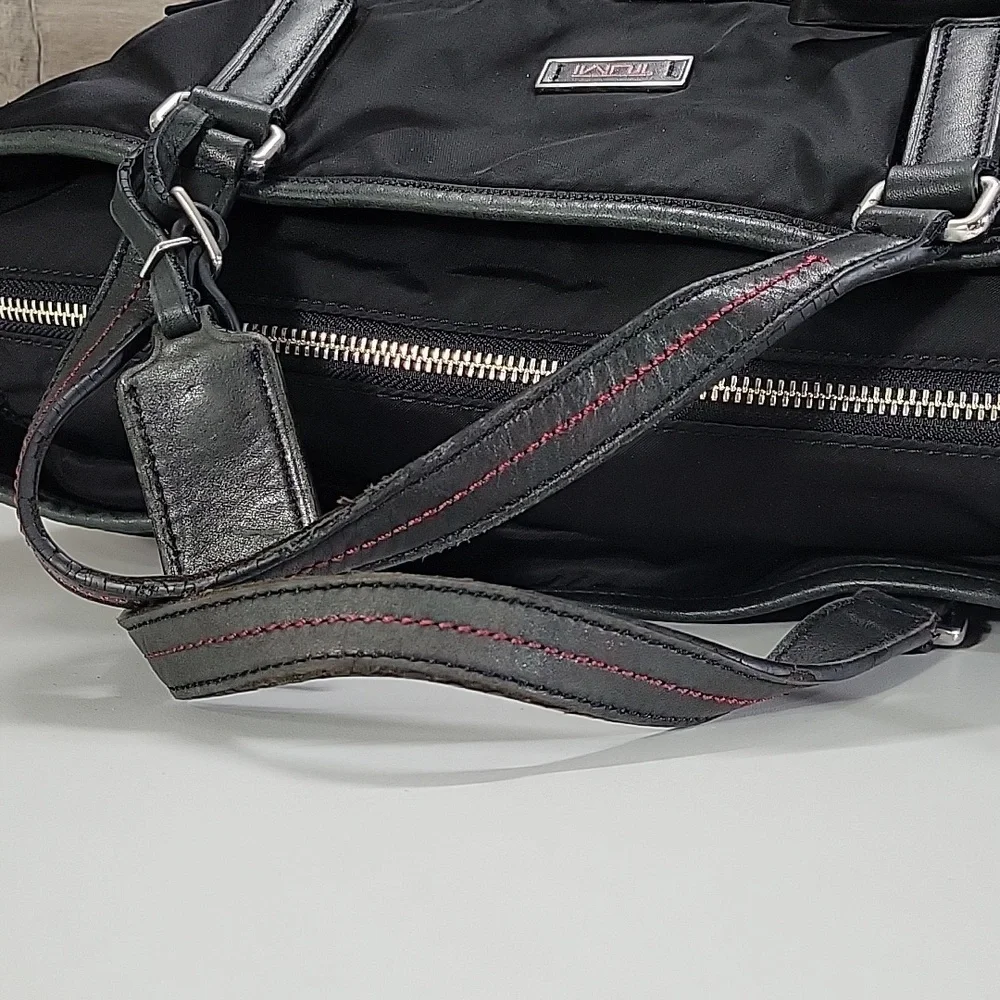 Tumi Black Nylon/Leather Tote with Dual Top Handles